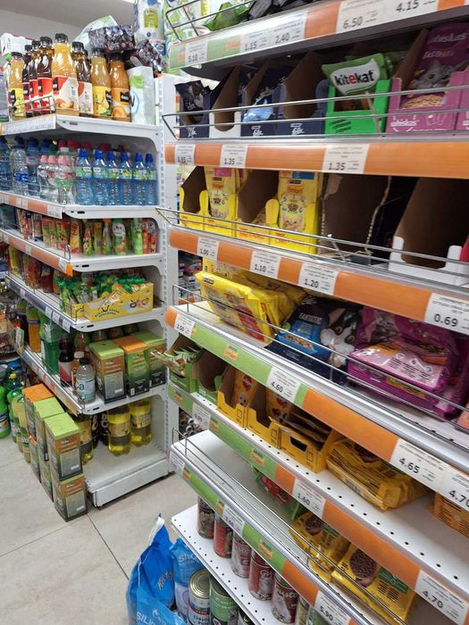 Двустранен островен /гондола/ стелаж- бял  НОВ НАЛИЧЕН