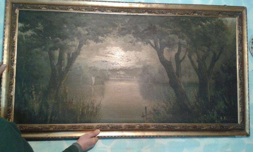 Vand sau schimb tablou vechi antic