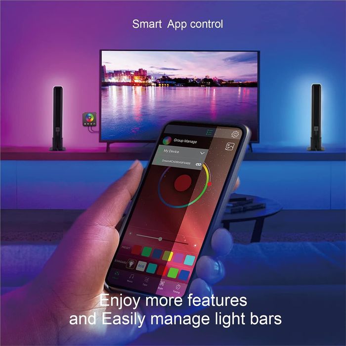 Умный светодиодный светильник usb rgb led bar lamp