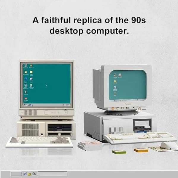 Blocuri de construcție interconectate Set pentru adulți Retro Computer
