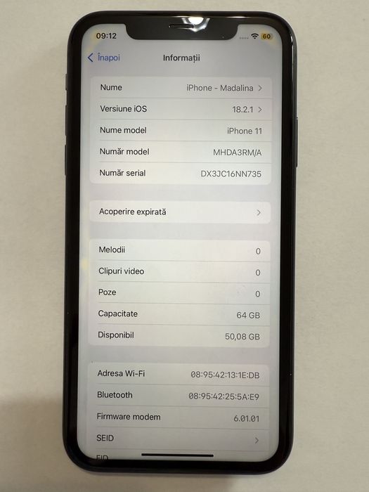 Vand Iphone 11, 64 gb