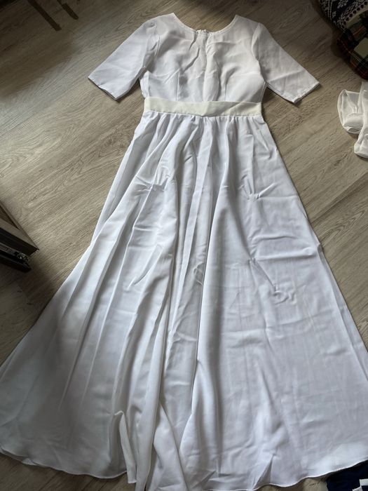 Rochie alba lunga