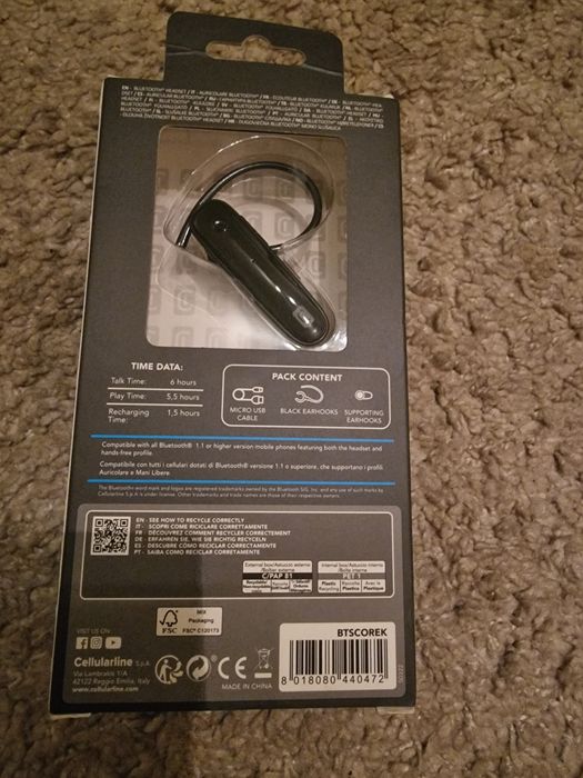 Casca bluetooth Cellularline, Negru

Livrare în: Bucure