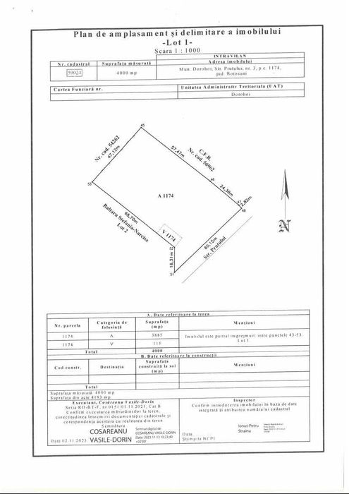 vand teren intravilan