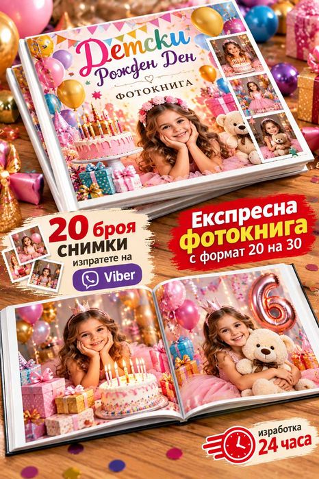 Фотокнига със снимки от вашия телефон,сватбени,семейни и други