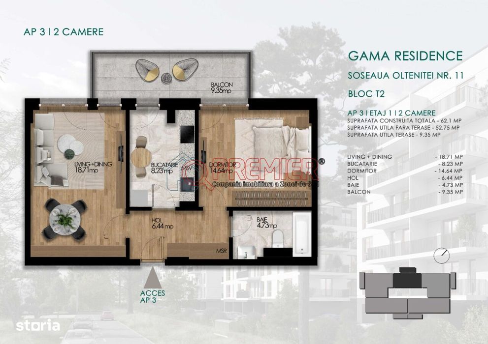 Apartament 2 Camere Decomandat - Soseaua Oltenitei - Popesti-Leordeni — fotografia 1