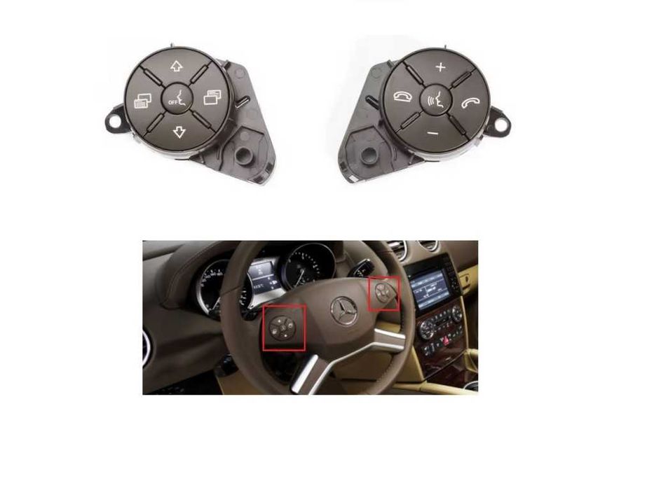 Капачета за волан с основа за Mercedes ML W164 Facelift