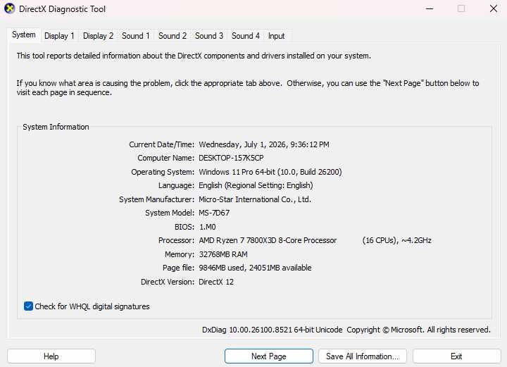 PC Gaming - Ryzen 7 7800X3D, RTX 4070, 32 GB RAM 6400 Mhz, 2TB SSD