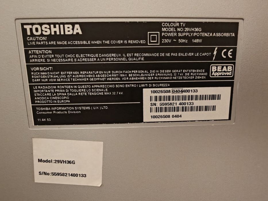 TV Toshiba 29vh36g  29 inch cu tub - model vintage