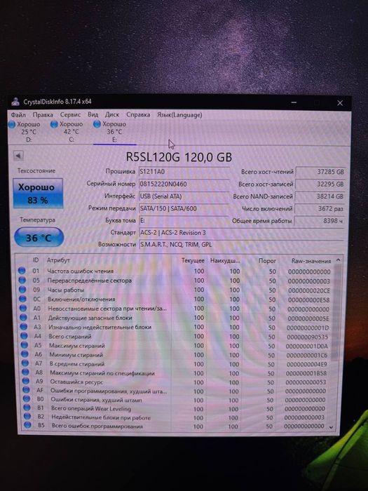 Продаётся SSD 120gb