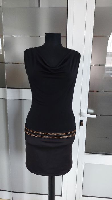 Дамска черна еластична рокля