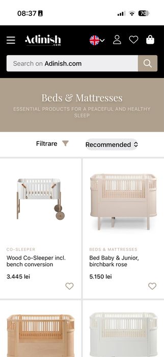 Patut bebe co-sleeper Adinish/ Oliver Furniture