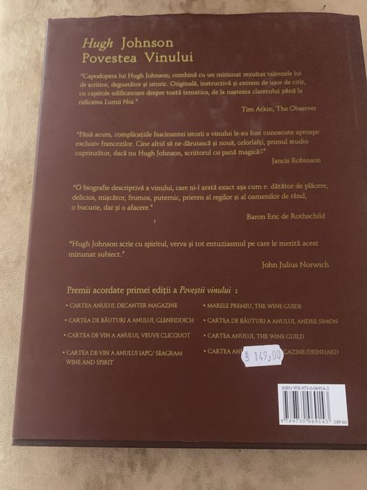 Carte “ POVESTEA VINULUI “de Hugh Jonson