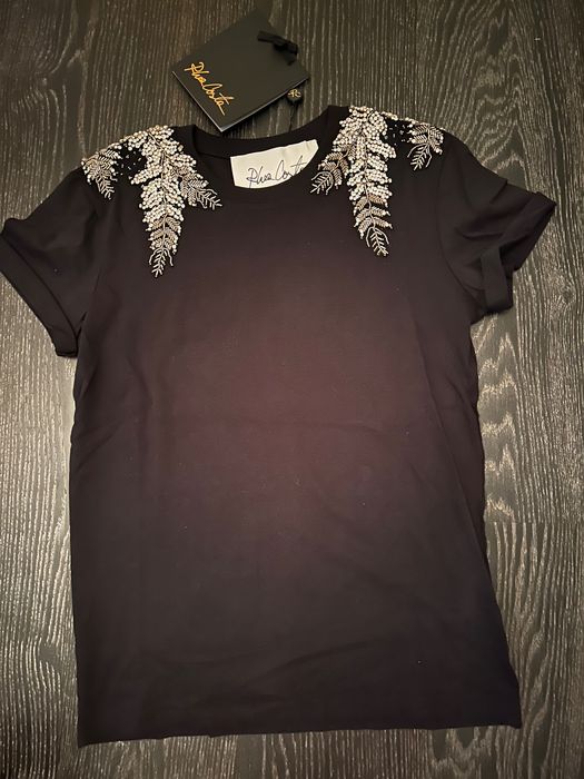Tricou Rhea Costa, aplicații  Swarovski și mărgele, masura XS.