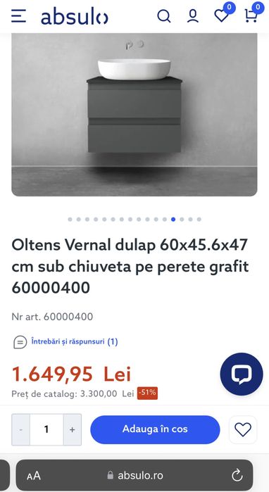 Mobilier lavoar baie / corp suspendat chiuvetă / mască chiuvetă MDF