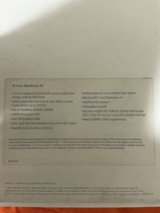 Срочно продаю MacBook Air 13 2017