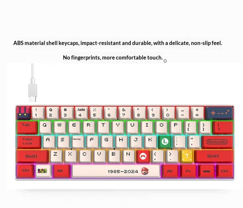 Tastatura gaming mecanica h61k dizain Super Mario