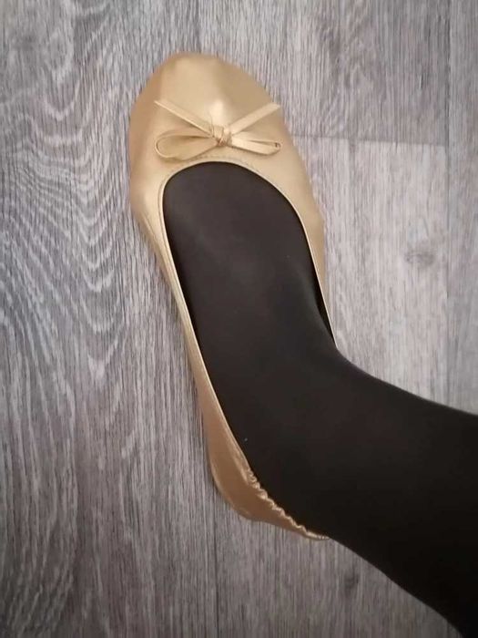 туфли чешки золотые сумочке