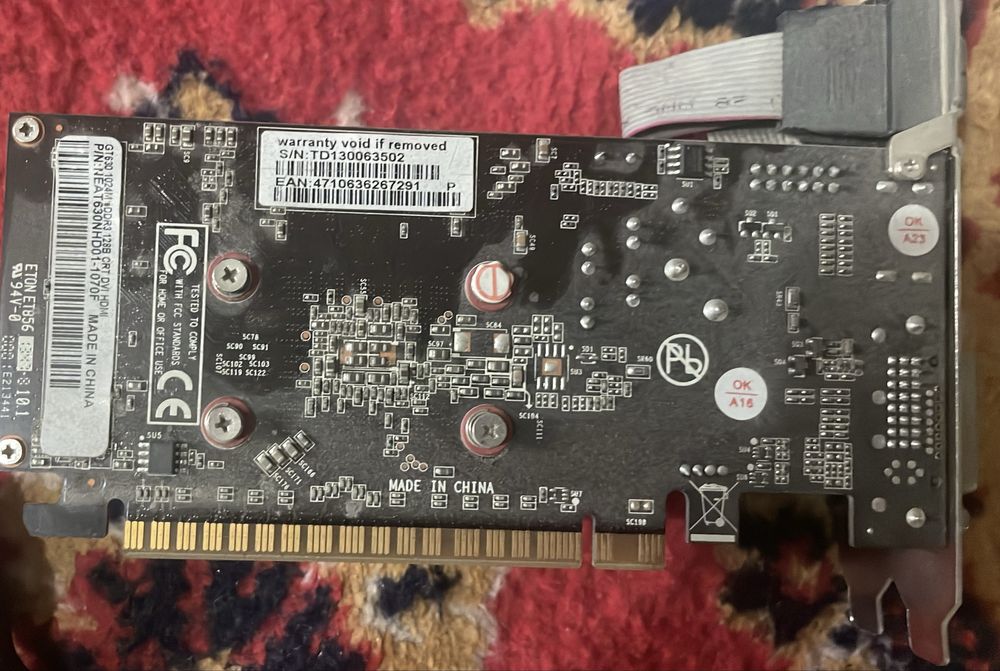 Продается видеокарта на GT630, 1024М, DDR3