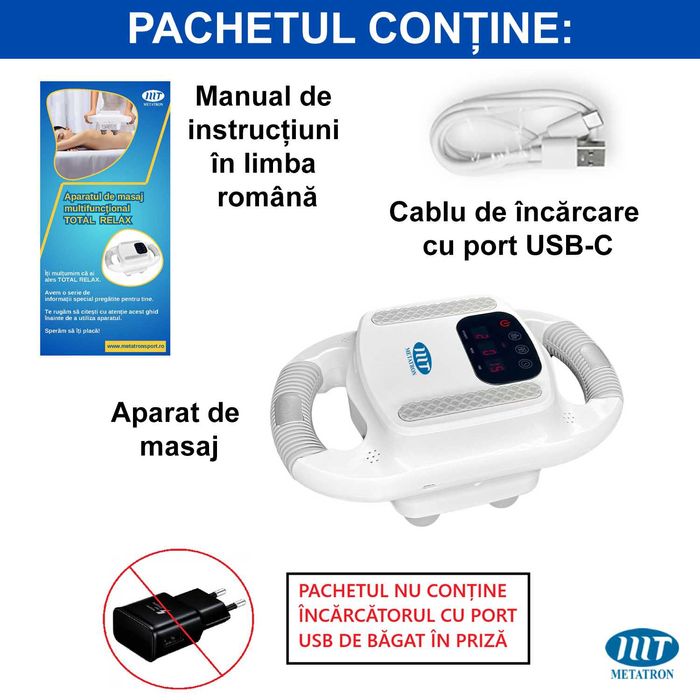 Aparat electric de masaj cu vibratii, tip Pistol Gun cu percutie, 4 moduri, 12 viteze, 3200 RPM, pentru relaxare tonifiere recuperare si antistres