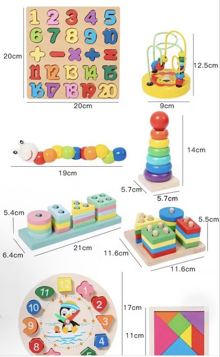 Set joc din lemn pentru copii de peste 3 ani