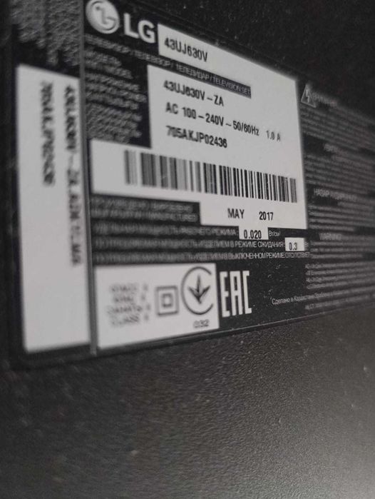 Телевизор LG 43UJ630V