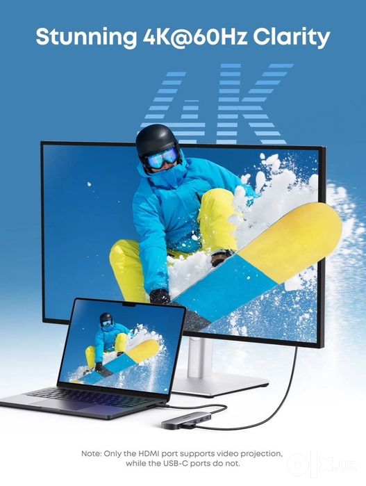 Оригинал! Anker 7в1 хаб/переходник/док станция/адаптер/hub