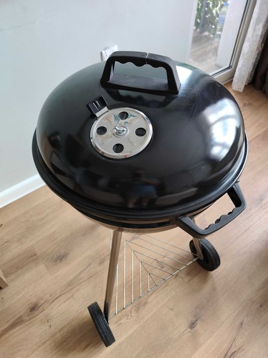 Кръгло сферично барбекю на въглища Mirpol BBQ Line (47 см) с капак и пепелник – Отлично състояние