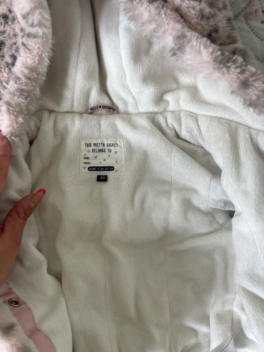 Кукленско детско палто с ушички