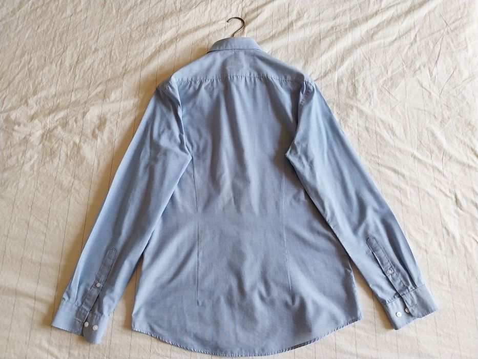 Cămașă bărbați albastru deschis Slim fit S