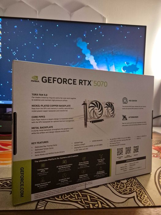 Placa video MSI GeForce RTX 5070 VENTUS 2X OC White - noua, sigilata - garantie