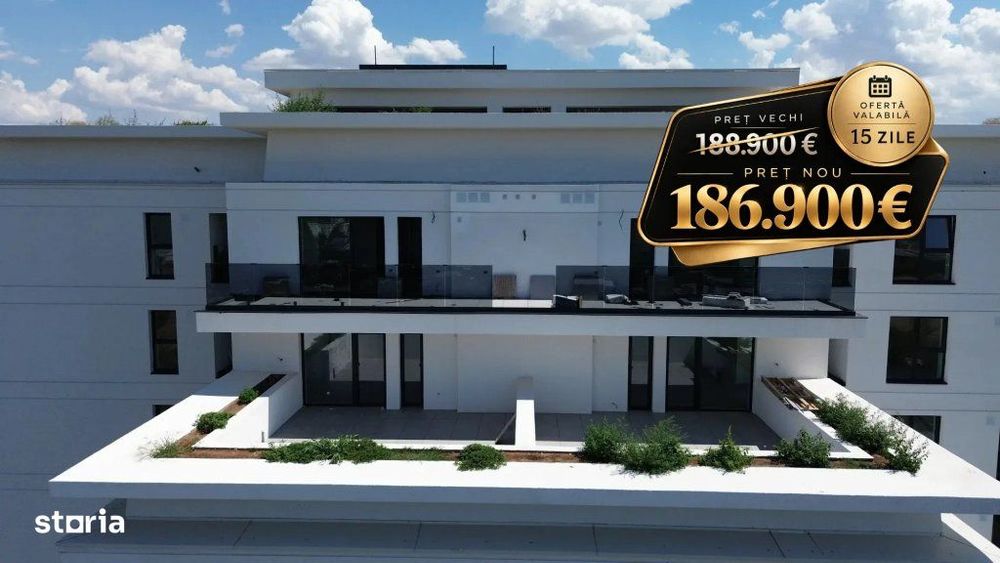 high garden east obor-apartament 2 camere cu terasă de 30mp-tva inclus