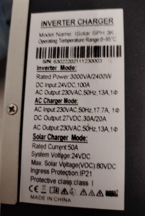 Invertor solar ISolar SPH 3K
