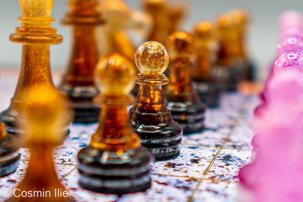 Set Șah (Piese+ Tablă) Chess Board 100%Epoxy