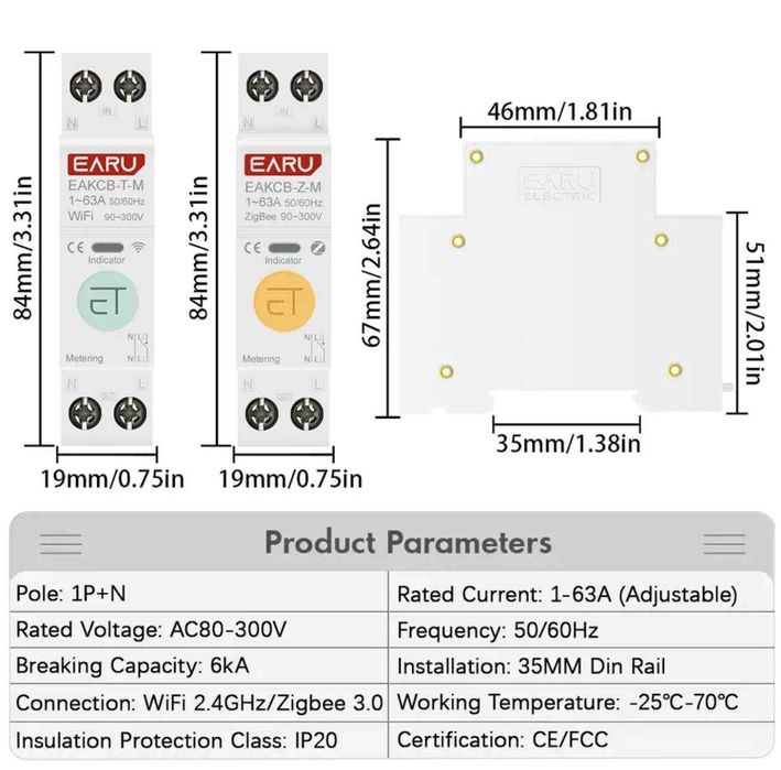 Умный автомат Wi-Fi с защитой и мониторингом