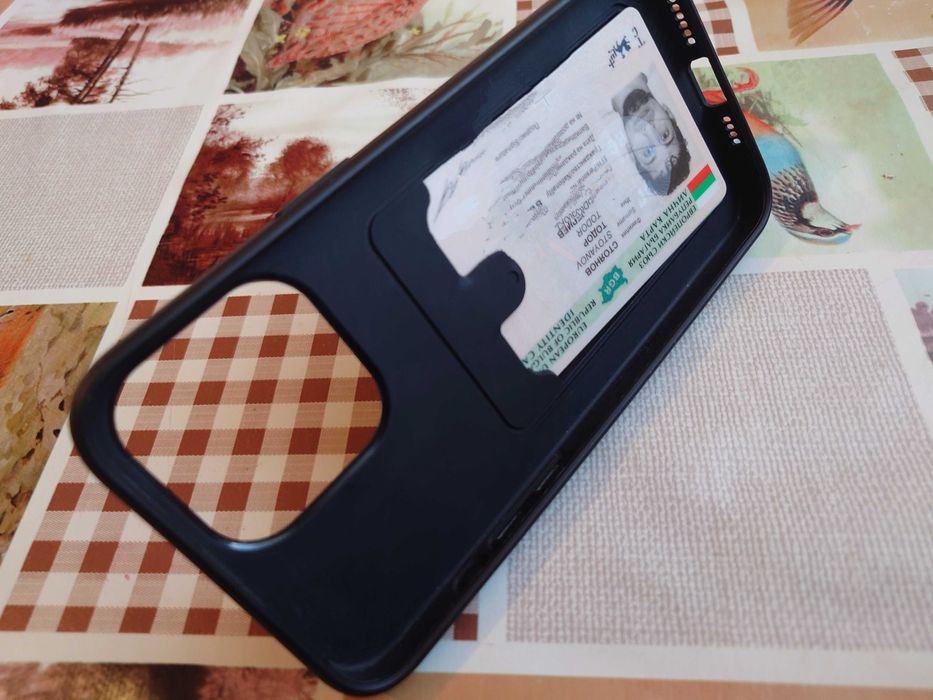 Нов калъф със стойка и портмоне за кредитни карти, за Айфон 15 про мах