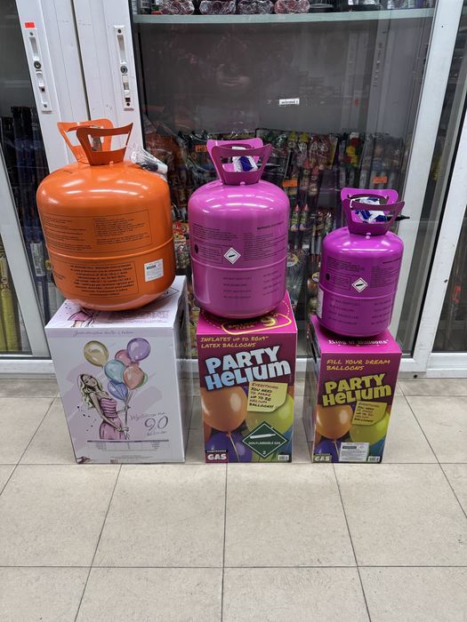 Бутилка с хелий за 30, 50, 80, 90 и 100 балона