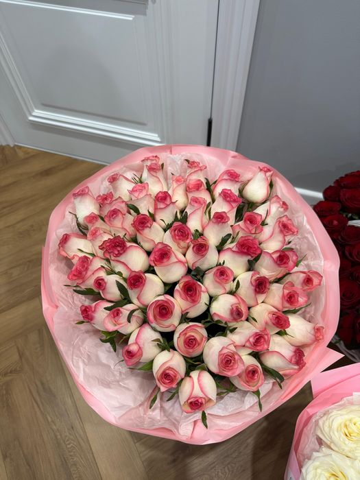 51 роза свежий букет