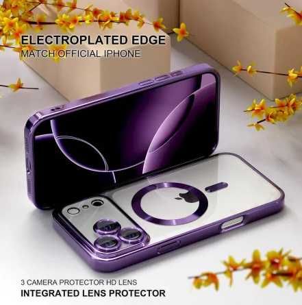 Husa iPhone 17 Pro MagSafe cu protectie pentru camere Luxury, Mov