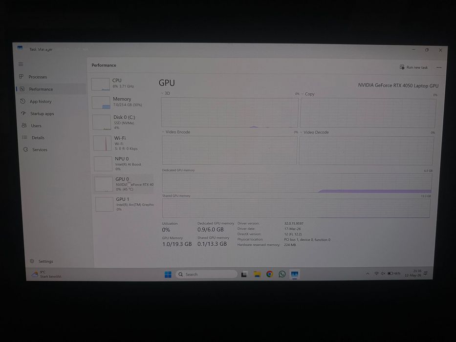 Asus Vivobook Pro 15 Oled 3K i9 Ultra 185H - RTX4050 24GB