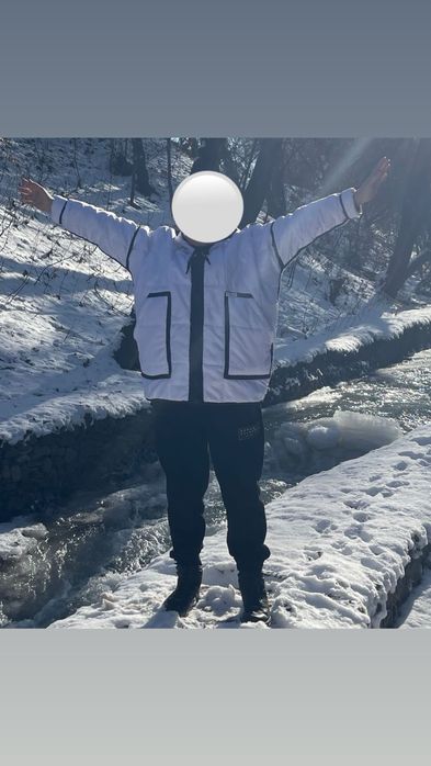 Куртка пуховик белая