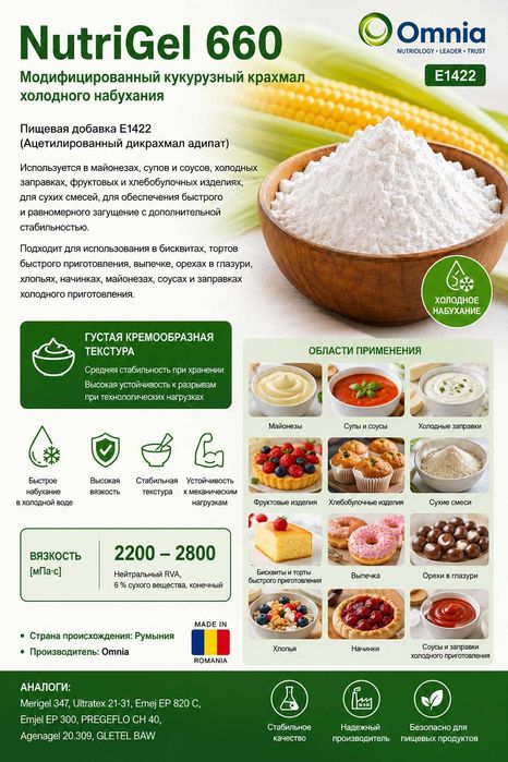 NutriGel 660 — Высоковязкий крахмал для майонезов