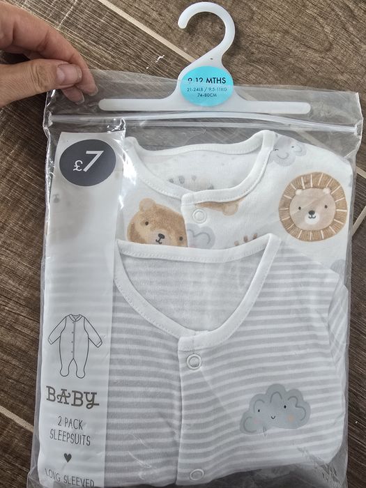 Set 2 salopete bebe 74/80 cm