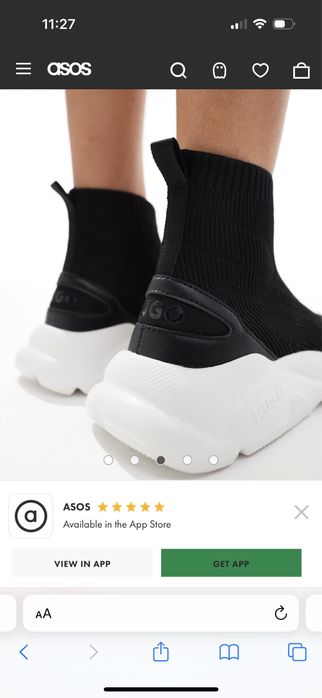 Обувки Hugo тип чорап