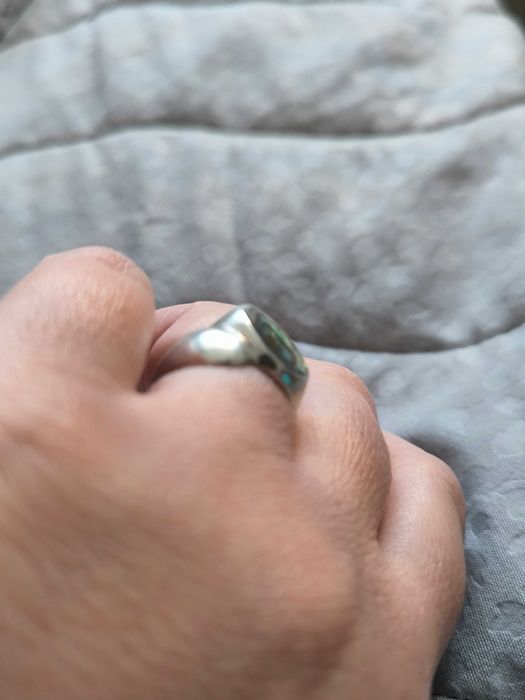 Сребърен пръстен с шарен камък