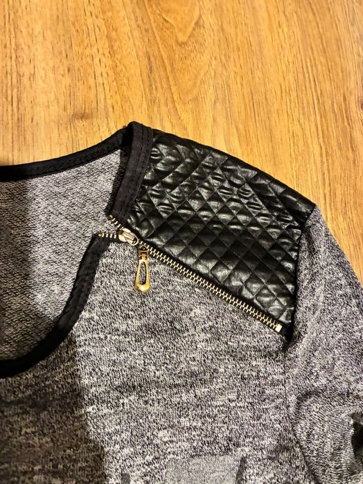 Блуза, размер S, кожени елементи