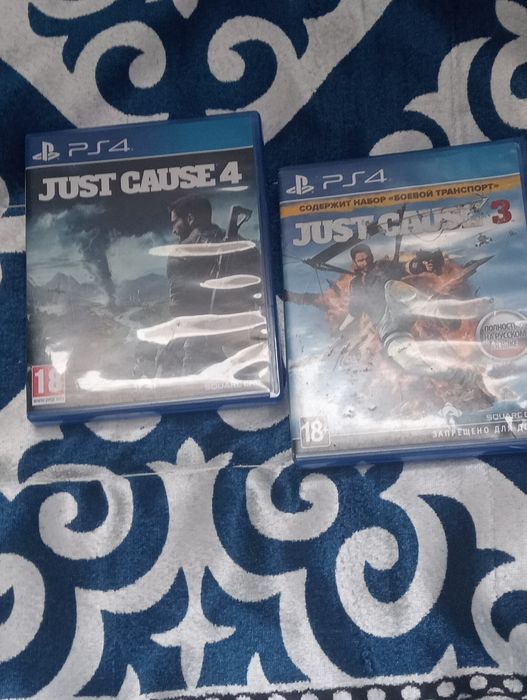 Продаю диски на пс4 Just cause 3 и 4 и 4