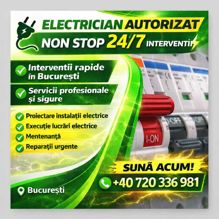 ELECTRICIAN AUTORIZAT ANRE NON STOP URGENTE bucuresti sector 1.2.3.4.5.6 ilfov