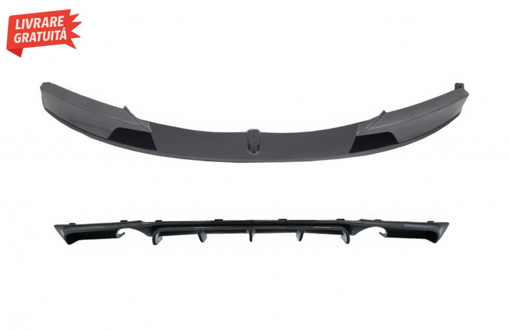 Prelungire Bara Fata si Difuzor Bara Spate cu Evacuare Dubla BMW Seria