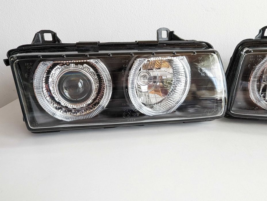 Фарове БМВ Е36 Ейнджъл Айс Нови ДЕПО BMW E36 Angle Черни Тунинг